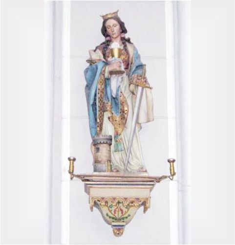 Szent borbála szobor a szabolcsi Teplomban